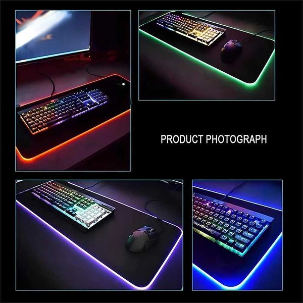 Gaming Pad FnaticS Mouse Rgb Mousepad Backlit Keyboard Gamer Girl Diy Printing Xxl Laptop Mat Table Pads Deskpad J260707