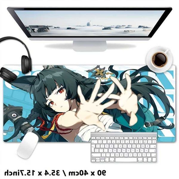 Anime Miyabi Mouse Pad Large Zenless Zone Zero Gaming Office Mousepad Laptop Accessories Mouse Mat Mousepad 900x400 Playmat D260708