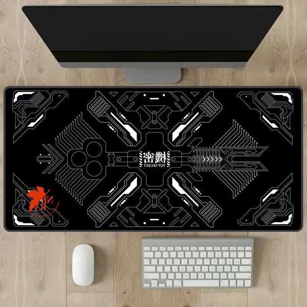 Kawaii Mouse Pad Rubber Mat Mause Gaming Pc Mats E-Evangelion Mousepad Gamer Keyboard Large Laptop Pads Accessories Non-slip Xxl D260708