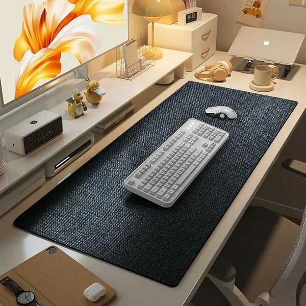 Solid VIKAMA Dark Gray Woven Texture Large Mouse Pad Minimalist Luxury Gaming Desk Mat Non Slip Base ed Edges J260707