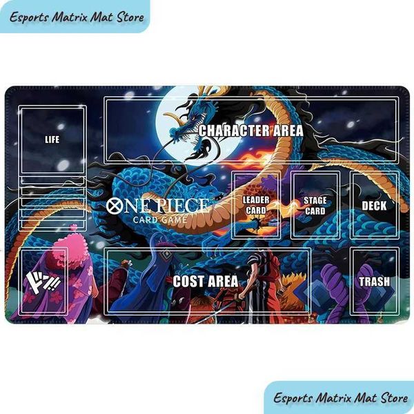 Game One Piece Card Playmat TCG Gaming Mouse Pad with Zone Layouts Non-Slip Desk Mat for Anime Fans Card Players J260707