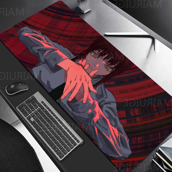 Chainsaw Man Mouse Pad Anime Mouse Mat Gamer Makima Gaming Accessories Mousepad Large Keyboard DeskMats 100X50CM Pochita Playmat D260708