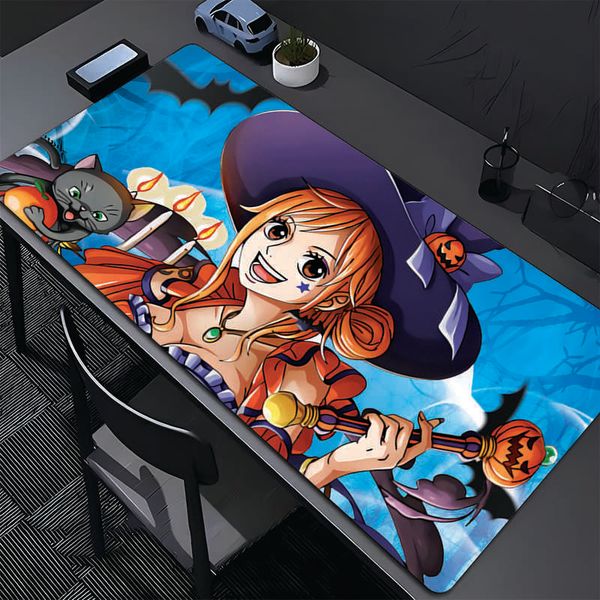 ONE PIECE Nami Mouse Pad Large Computer Office Game Table Mats Rubber Anti-slip Gaming Keyboard coaster Long Desk Pads Mousepad D260708