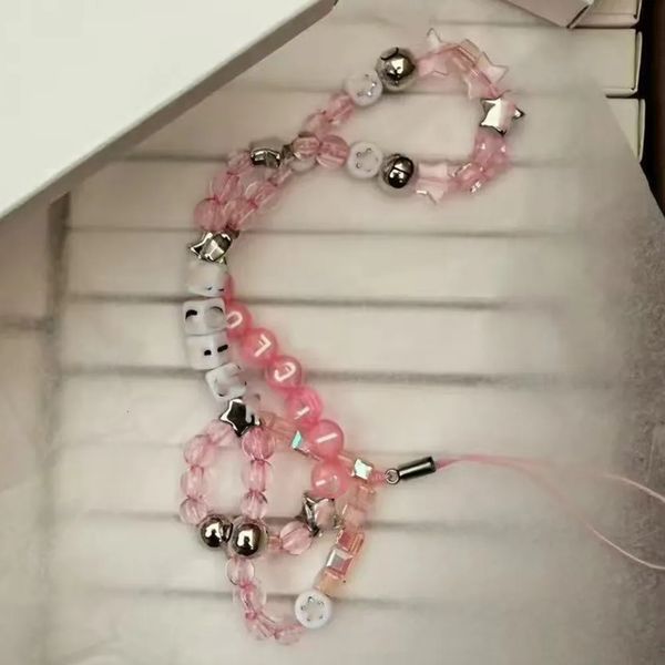 Evening Party Small Gifts Designer Pink Cell Phone Key Chain Car Keychain Diy Pendant Ornament giveaways Bracelet VIP Favors 7