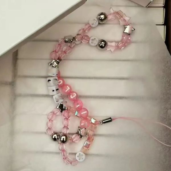Evening Party Small Gifts Designer Pink Cell Phone Key Chain Car Keychain Diy Pendant Ornament giveaways Bracelet VIP Favors 13