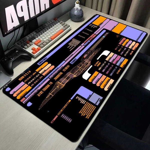 Blueprint Starship Pad Desk Pad Mouse Pad Gamer Computer Cabinet Star Trek Game Office Accessories Keyboard Anime Extended Large D2607096Y6Q
