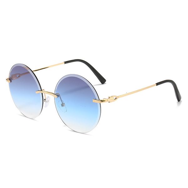 New Summer Frame Sunglasses, Milan Fashion Show Trend, Popular with Influencers, Versatile Round Personality Glasses for Women