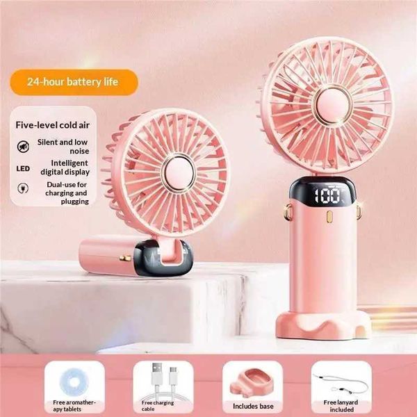 Mini USB Handheld Fan Rechargeable Plastic Portable Quiet Device With 3 Speed Settings for Office Outdoor Travel L2674