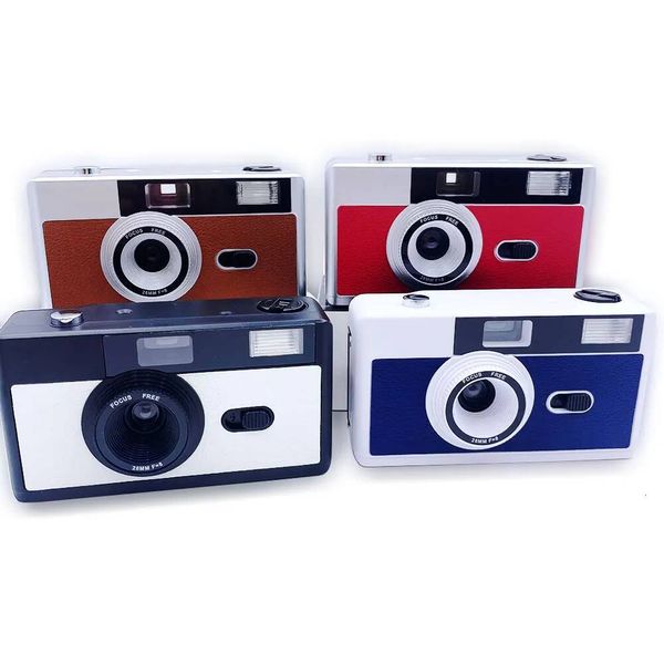 Half Frame Retro 35mm Reusable Camera Vintage Analogue Reloadable 35 mm Film Cameras with Flash J260714