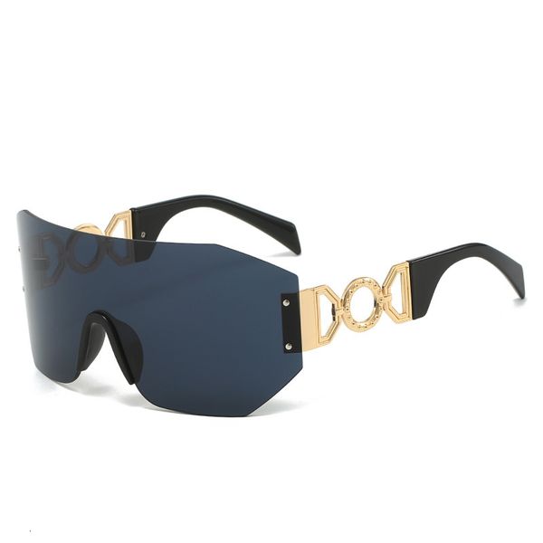 New One-Piece European and American Fashion Frameless Fanjia Catwalk Style Oversized Frame Personalized Sunglasses