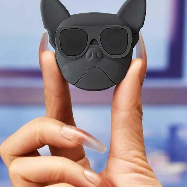 Adjustable Phone Stand Foldable Desktop Holder Cute Cartoon 3D Bldog Socket Grip Universal Phone Base Stand Trendy Mobile Phone Accessories Applicable For Cas 3K