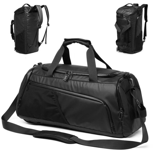 Sports Gym Duffle Bag Waterproof Duffel Bags Travel Weekender for Men Women Overnight Dry Wet Separati H260716