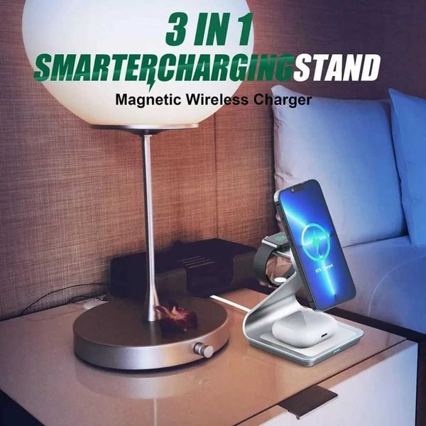 3 in 1 Desktop Wireless Charger Station for iPhone 17/16/15/13/14/12 Watch 11 10 9 8 SE AirPods Pro Fast Charging StationJ260717