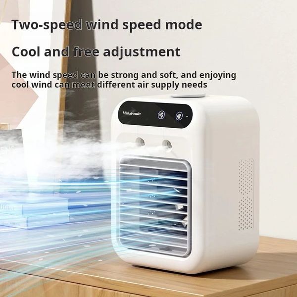 USB Desk Fan with Humidifying Spray Portable Cool Air Circulator for Bedroom
