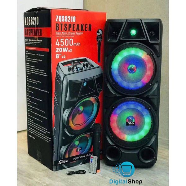 Zqs 8210 wireless karaoke bluetooth speaker 8 inch