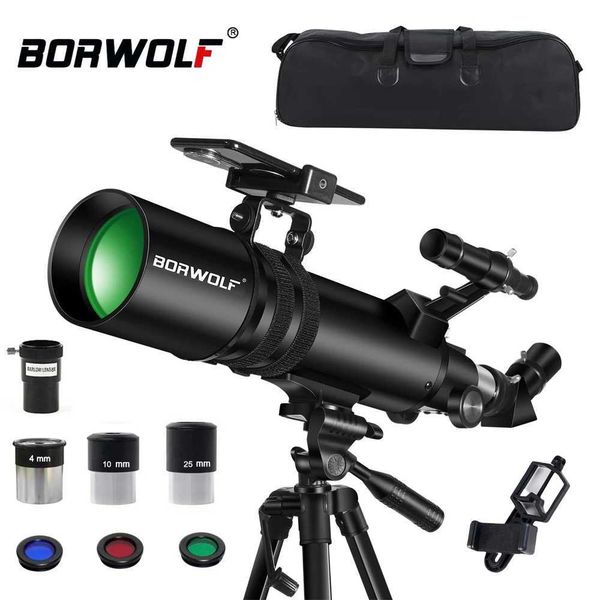 BORWOLF 90600 Astronomical Telescope High Power Large Aperture 90MM HD Professional for Deep Space Observation Star Gazing Z260718