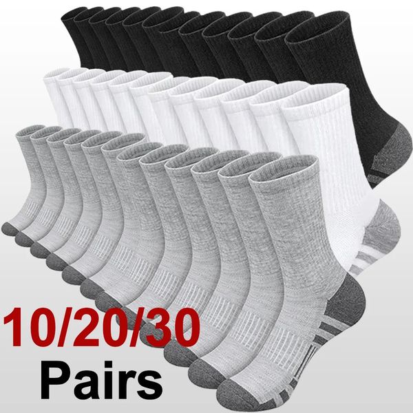 10/20/30 Pairs Men Outdoor Sports Socks Anti Odor Sweat Absorbing Breathable Comfortable Cycling Running Casual Socks 260717