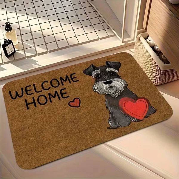 Funny Chihuahua Doormat -No Need to Knock We Know You're Here Design Non-Slip Machine Washable Entry Mat for Front Door, Kitchen J260721