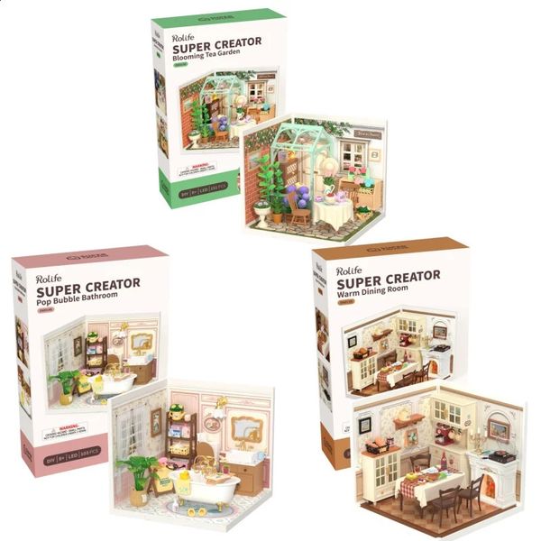 Rolife DIY Miniature Dollhouse Kit with Accessories Model Supply Store LED to Build Decent Birthday Gift 260722