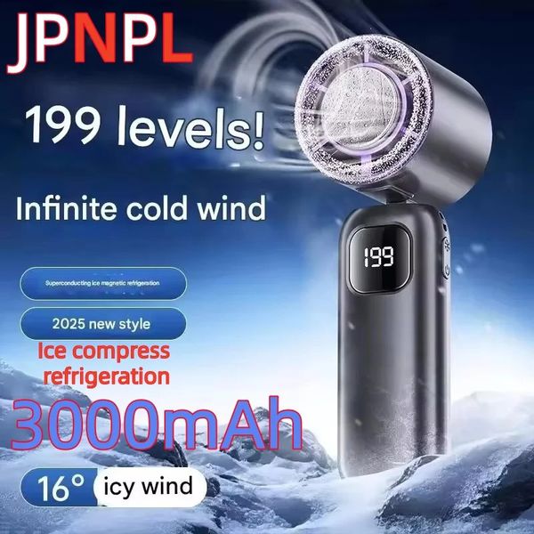 JPNPL 3000mah Electric Fan Portable Turbo Rechargeable Cooling Handheld Desktop DualPurpose Air Conditioner for Camping 260723