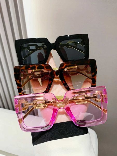 3 Pairs Retro Square Boho Plastic Fashion Glasses Unisex Decorative Beach Shades For Summer Vacation Outdoor Travel H260723