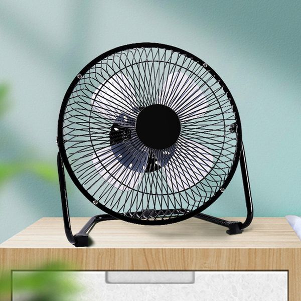 2026 NEWEST 4 6 8-inch USB rechargeable mini fan with iron and aluminum blades, suitable for office and dormitory use, portable low-frequency electric fan Top-quality