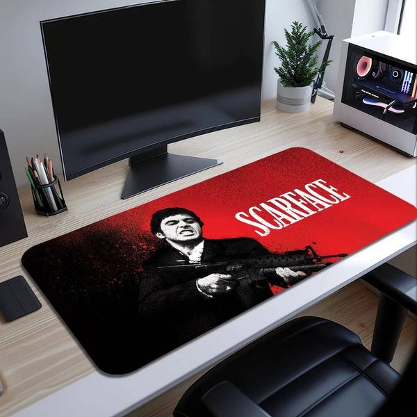 S-Scarface Tony Montana Mouse Pad Large Desk Mat Keyboard Ergonomic Office Rubber PC Non-slip C260808