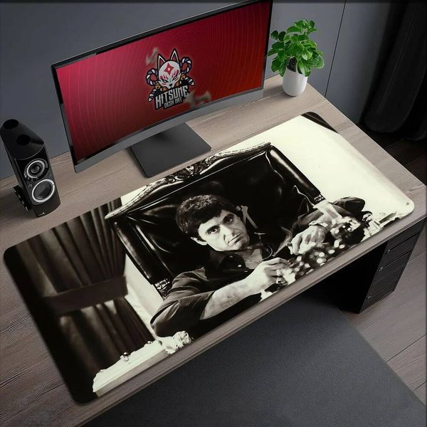 Mouse Film Crime MousePad Non-slip Lockedge Office Student Gaming Action Thickened US Large Writing Pad S-Scarface Cushion 26Y0724