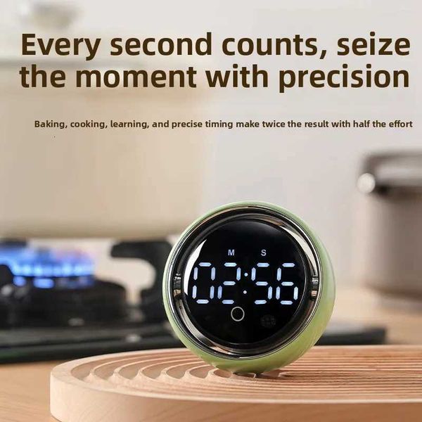 Intelligent Vo-Controlled Magnetic Timer Rotating Self-Discipline Al Clock Kitchen Cooking Reminder Dev J260727