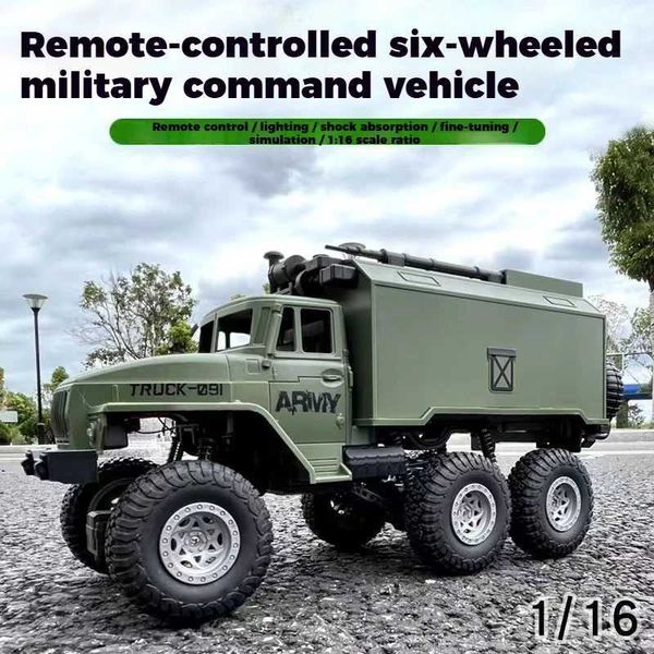 6WD RC Military Truck / Off-road Remote Control Oil Tank / Cargo Accessories 24 GHz Toy Vehicle Q260728