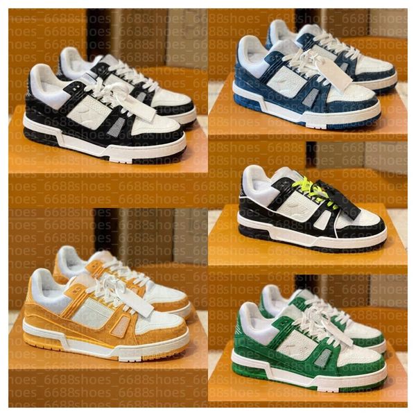 Skate shoes sneakers designer womens mens for flower luxury Men Women Casual tennis Trainers Leather Lace-up man Top