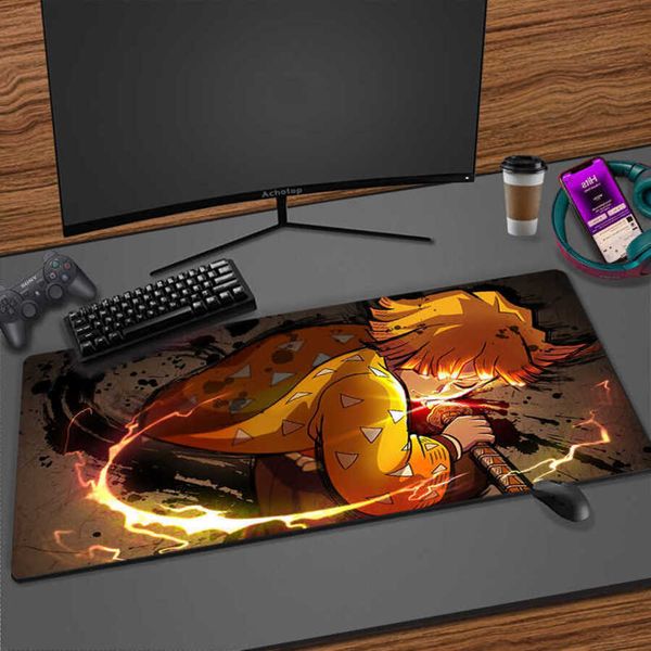 Ergonomic Mouse Pads & Wrist Rest Cushions Pads Wrist Rests Demon Slayer Kimetsu No Yaiba Large Mouse XXL Computer Gaming Mousepad Tapis De Souris Anime PC Ga 5X