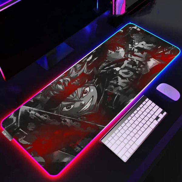 Ergonomic Mouse Pads Oversized Extended Full Desk Gaming & Wrist Rest Cushions LED Large Mouse Pad Black Clover RGB Office Accessories Deskmat Mousepad Gamer 31