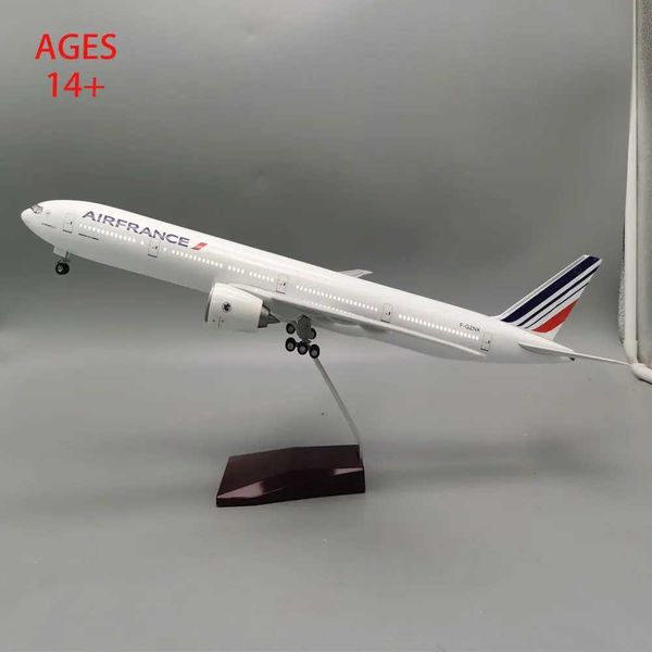 Air France 47CM 1142 Model aircraft B777 Airbus LED light die casting machine collected as a gift for aviation enthu C260729