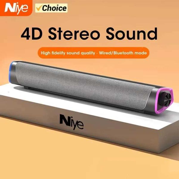 Wireless Sound Bar Cputer Speaker 4D Surround Subwoofer for BOOK Laptop Music Player J260729
