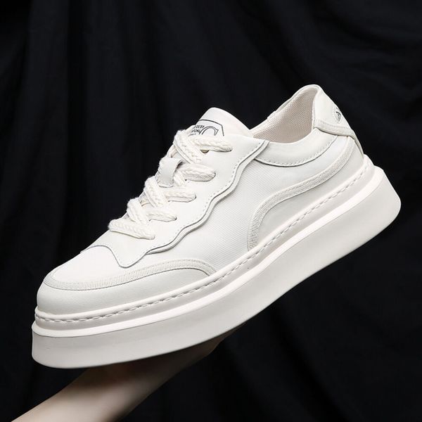 Summer New Style Sneakers White Lace-up Breathable Ice Silk Fabric Men's Trendy Mesh Lightweight Soft Sole Casual Shoes for Men Wholesale