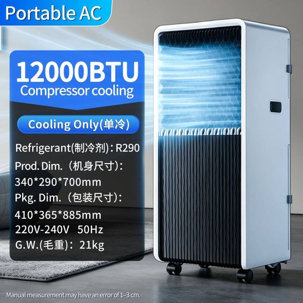 Portable Air Conditioner 12000 BTU Efficient Cooling Dehumidification Home or Office Compact AC 3-in-1 Customized L2685