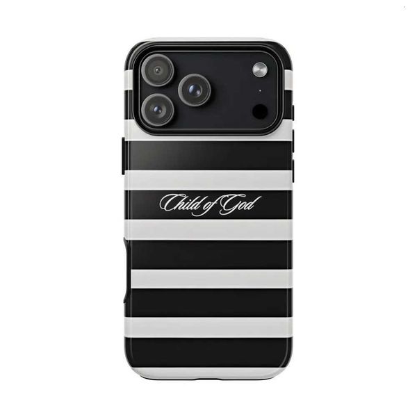Luxury Clmj Leopard Polka Dot Child of God Phone Case for iPhone 17 16 15 14 13 12 11 Air Pro Max Plus Double-layer Back CoverJ260730