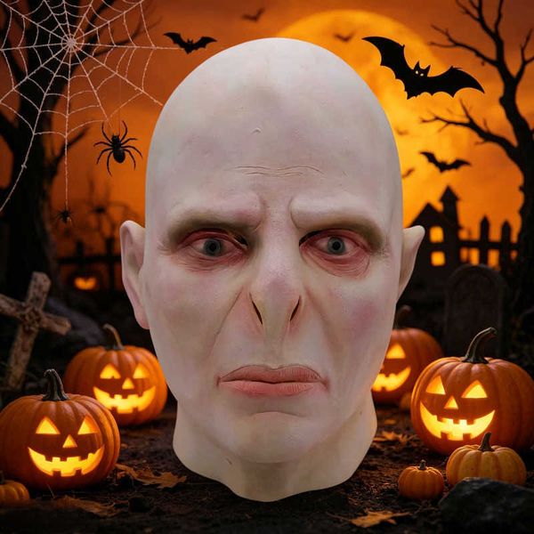 Role Voldemort Playing Mask Magic School Tom Marvolo Riddle Headwear Horror Bald Latex Mask Halloween Mask Party Mask D260731