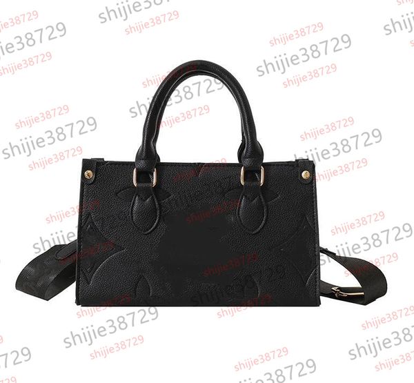 

Designer Women Bag Monograms ONTHEGO GM MM Bags PU Genuine Leather luxury louiseity Handbag viutonity Purse Tote Shoulder Crossbody Female B, Black
