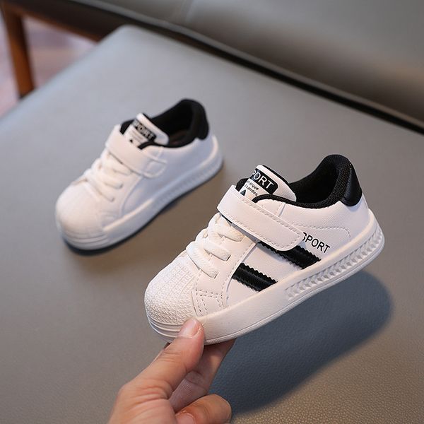 

Kids Hook Loop Running Shoes Breathable Mesh Breathable Mesh Non-slip Soft Sole Athletic Sneakers for Boys Girls Daily Wear Free shipping, Black