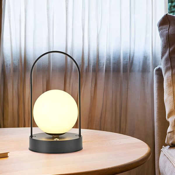 

Nordic Portable Table Lamp Night Light, Bedroom Bedside Ambient Lamp, Camping USB Rechargeable Light