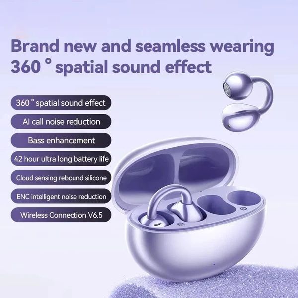 M91 Earbud Wireless Earphones Open Ear Clip Sport Bluetooth 5.4 Earphones ENC Noise cancelling Earphones with Microphone
