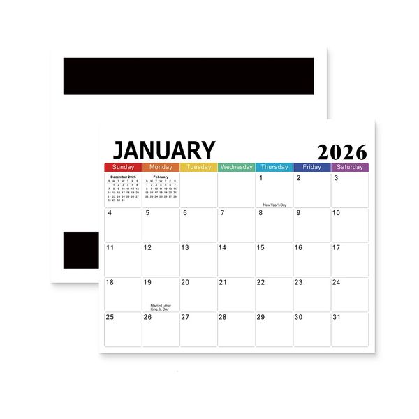 2026 Magnetic Refrigerator Family Calendar 18-Month Fridge Calendar to June 2027 Tear-Off Calendar with Thick Paper 260402