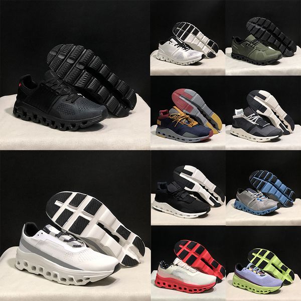 

with box designer sneakers mens womens triple black white red navy blue pink green brown fashion cloud module cushion hollow out sole outdoor sports running trainers