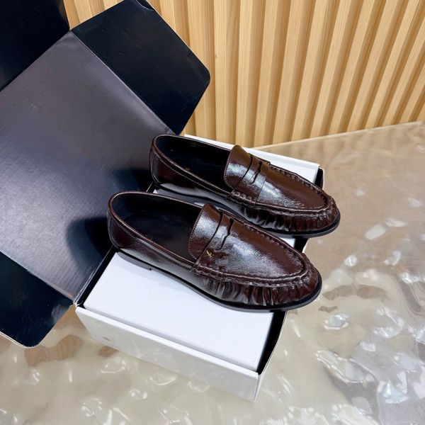 Couple Le Loafer Leather loafers Top quality Women Men slip on round toe suede loafers Luxury designer women slippers Simple ladies dress shoes Flat sandals jnhg0002