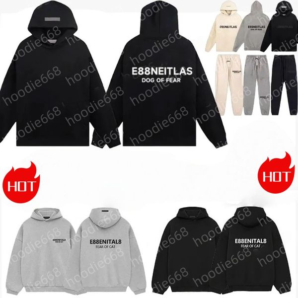 

Mens hoodie designer hoodies designer men woman mens clotheshoodie sweatpants 3D silicon letter printed oversize sleeve loose tracksuit fear of quality graphic, A35