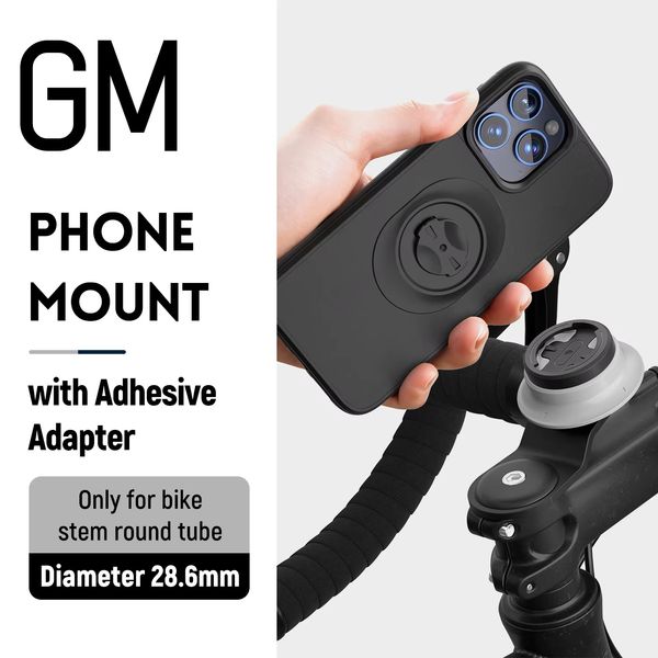 Bicycle Stem Phone Holder for MTB, Aluminum Cycling Handlebar Mount for Garmin Edge GPS & Smartphone, Mechanical Secure Lock