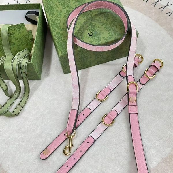 

2026 Designer Luxury Soft Genuine Leather Dog Collar Durable Adjustable Pet Collar with Elegant Gift Box for  Medium Dogs Wholesale, Pink