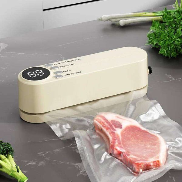 Mini Wireless Vacuum Portable Fully Automatic Food Packaging Plastic Sealing Machine for Household Use